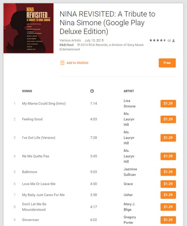 Fotografía - [Offre Alerte] Prenez l'album 'Nina Revisited: A Tribute To Nina Simone' gratuitement sur le Google Play Store